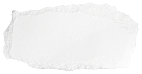 piece of white paper on white isolated background