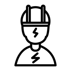 Electrician Vector Design Icon Style