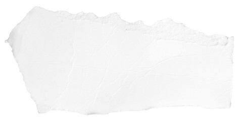 piece of white paper on white isolated background	
