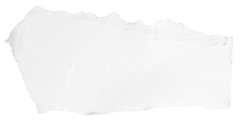piece of white paper on white isolated background	
