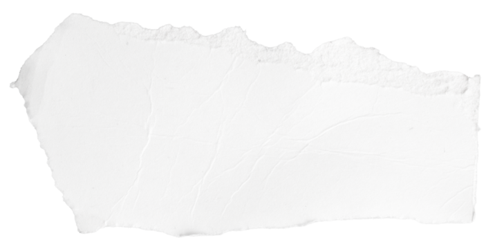 piece of white paper on white isolated background	
