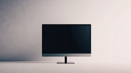 Fototapeta premium A simple and elegant computer monitor with thin edges, standing out against a clean white background