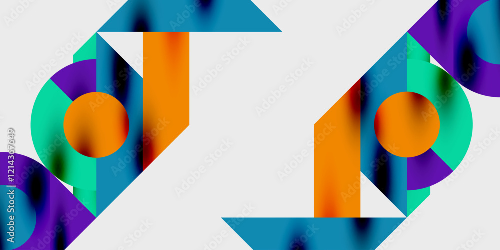 Aufkleber vibrant abstract background circles with smooth gradients, creating a dynamic and modern design. ide