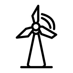 Windmill Vector Design Icon Style