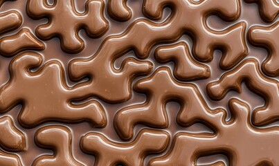 Melted chocolate texture, abstract shapes, background, food, design