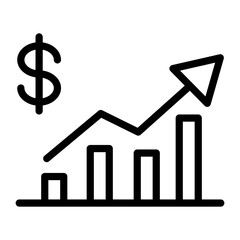Economy Growth Vector Design Icon Style