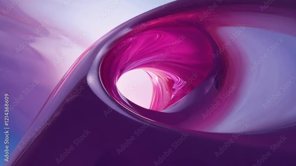 Poster a mesmerizing glossy swirl in rich purple tones draws the eye, creating an abstract representation o