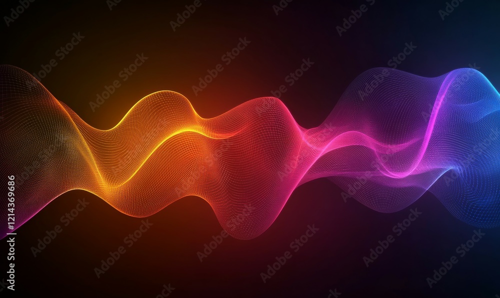 Poster colorful abstract background with wave pattern