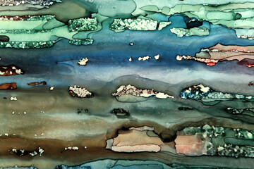 dirty background of ink smudges multicolored
