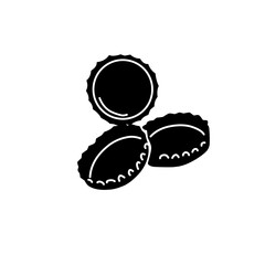 Crown caps silhouette vector