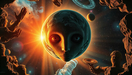 Obraz premium alien planet earth