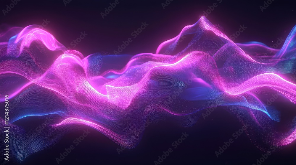 Poster abstract glowing interconnected lines forming a digital network for global business connections.
