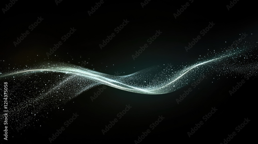 Aufkleber abstract glowing line chart with financial data points on a dark futuristic background, leaving spac