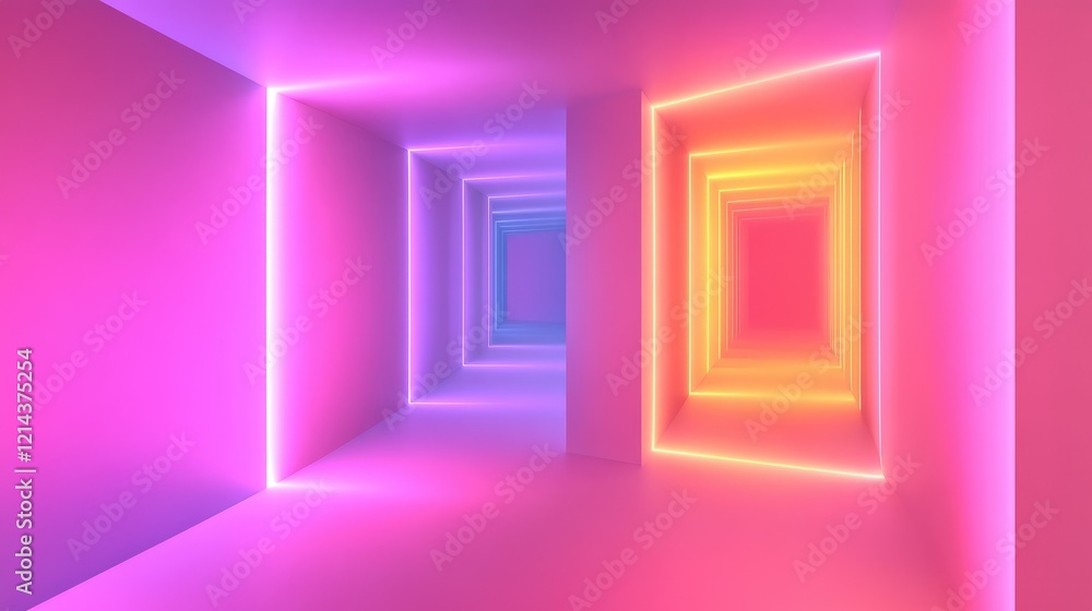 Aufkleber abstract gradient background with glowing blueprint-style lines and a prototype model leaving empty 