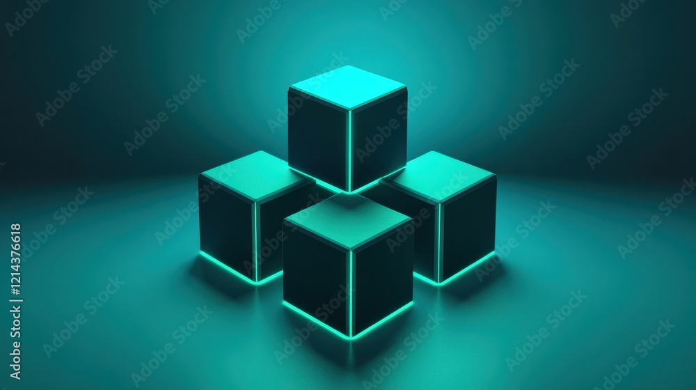 Poster 3d visualization of deployment strategies concept