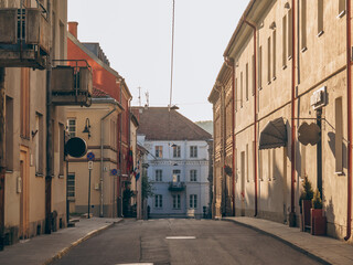Vilnius Old Town. Beautiful street in the city center