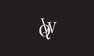 QW, WQ, W, Q Abstract Letters Logo Monogram