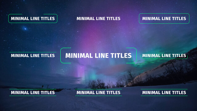 Elegant Minimal Line Titles