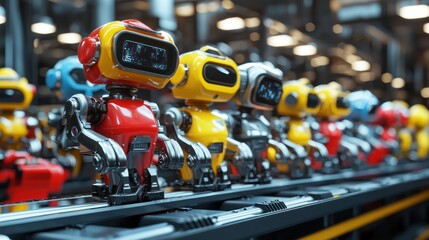 Fototapeta premium factory robots