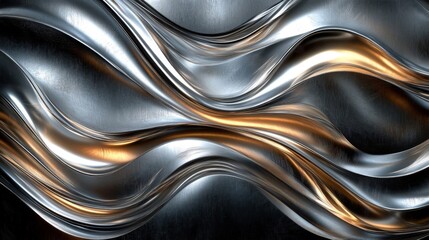 Abstract Metallic Wave Background Texture