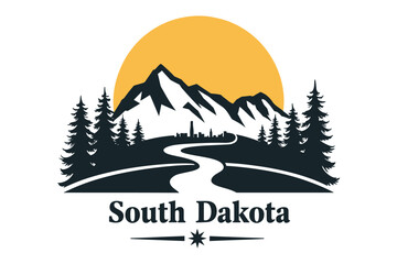 South Dakota Rapid City skyline with Mount Rushmore