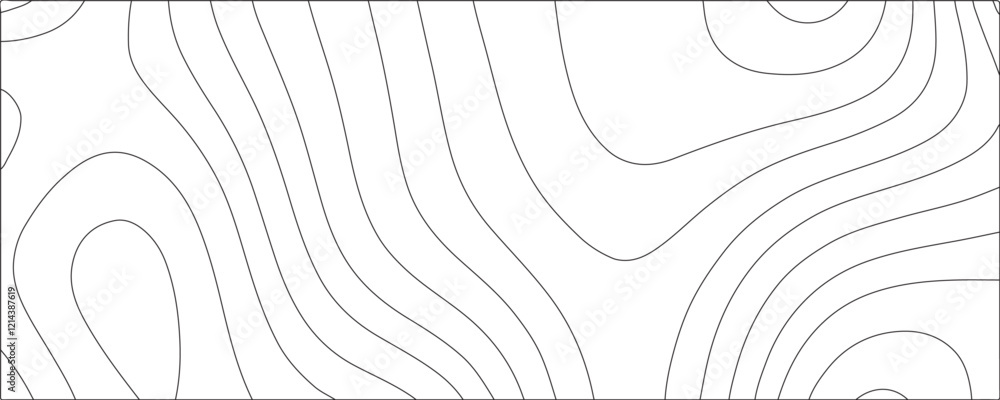 Poster abstract topographic line art background. mountain topographic terrain map background with white sha