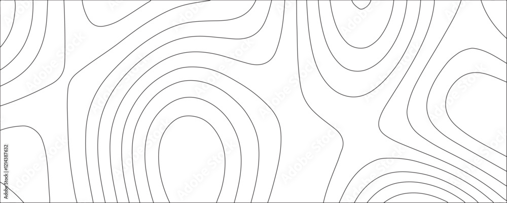 Aufkleber abstract topographic line art background. mountain topographic terrain map background with white sha