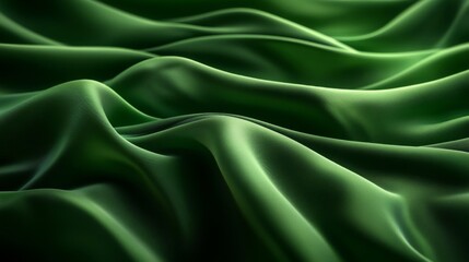 Obraz premium Luxurious Emerald Green Fabric Drape Texture
