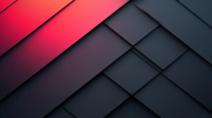 Abstract Geometric Pattern with Red and Black Gradient