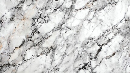 Fototapeta premium White marble background with grey and black veining.