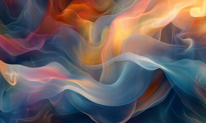 Colorful smoke swirls create a mesmerizing abstract design