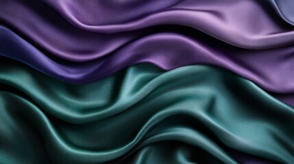 Obraz premium Elegant Draped Fabric in Shades of Purple and Teal