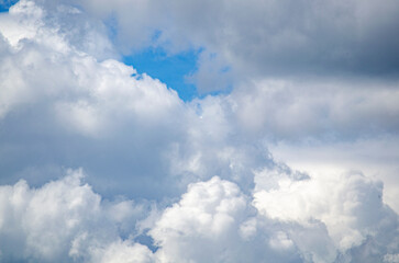 Beautiful cloud view with customizable space for text.