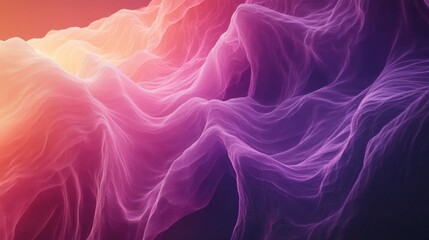 Abstract Flowing Wave Background with Pink and Purple Gradient