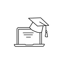School Graduation line vector