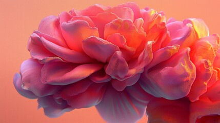 Fototapeta premium Close-up of a vibrant pink flower with soft lighting.
