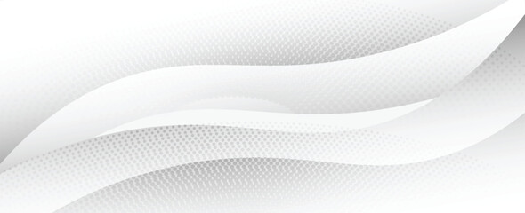 Modern halftone white and grey background. Design decoration concept for web layout, poster, banner