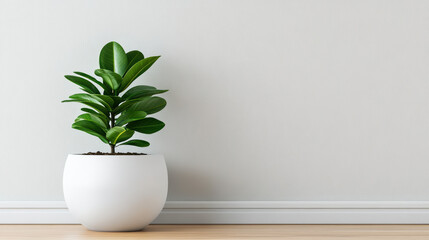 Fototapeta premium beautiful potted plant in white pot, perfect for home decor