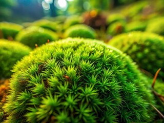 Lush Green Mossy Grass Texture Background - Nature Stock Photo