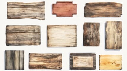 Various Wooden Planks and Surfaces for Background or Texture Use