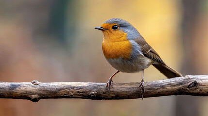 Fototapeta premium close up of bird perched on branch, showcasing its vibrant colors and details