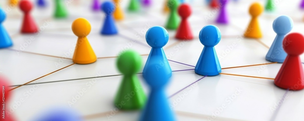 Aufkleber communication and network connection concept, internet background with many links