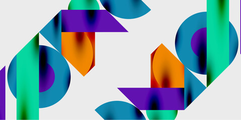 Obraz premium Vibrant abstract background circles with smooth gradients, creating a dynamic and modern design. Ideal for creative, tech, or contemporary-themed projects