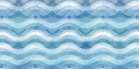 Fototapeta premium Watercolor abstract background with waves