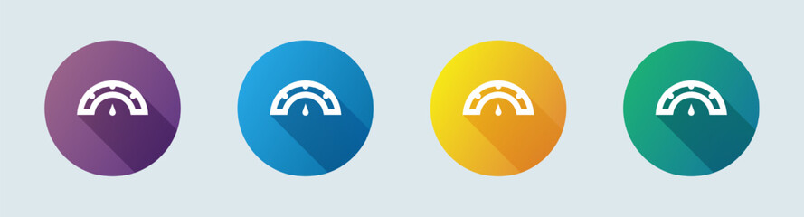 Performance line icon in flat design style. Fast signs vector illustration.