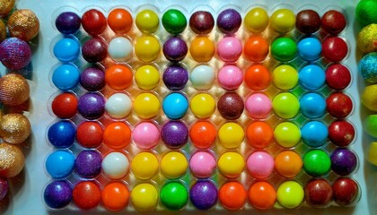 A minimalist approach enhances candy's charm.  