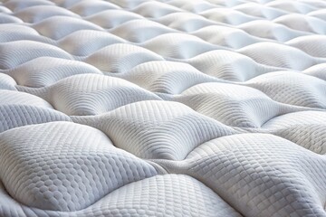 Fototapeta premium Luxurious White Mattress Texture Close-Up: Clean, Fresh Bedding Mockup for Design