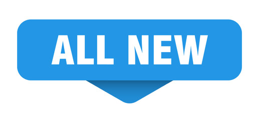 all new sticker. all new sign on transparent background