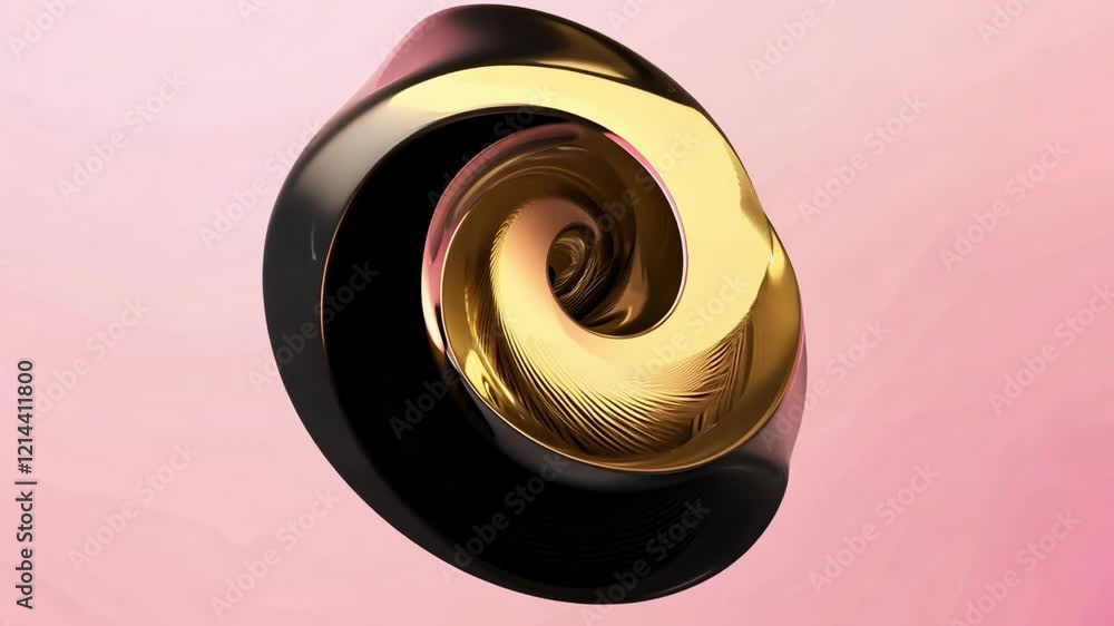 Aufkleber This captivating swirl combines glossy black and gold elements, creating a mesmerizing visual effect. With its abstract shape, it showcases the elegance of contemporary design and technology.