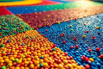 Fototapeta premium Macro Close-up of Colorful Rubber Playground Flooring Texture